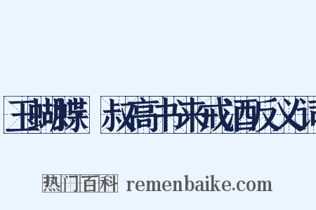 玉蝴蝶·叔高书来戒酒反义词是什么意思的图片
